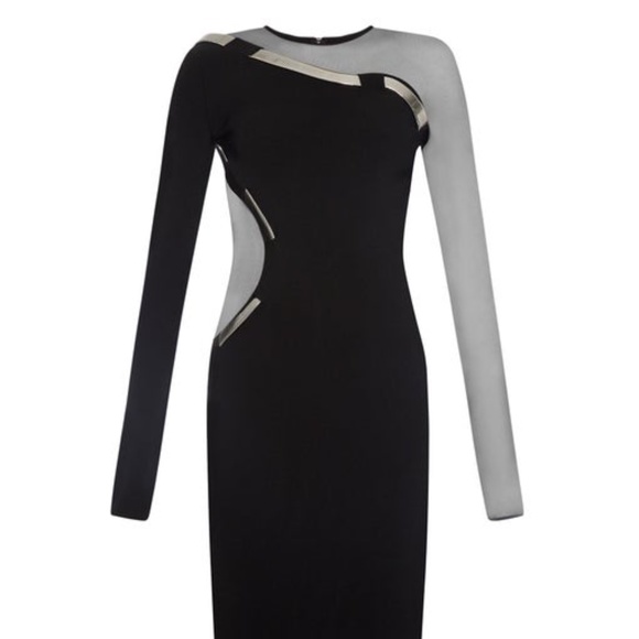 Mugler Runway Black Chain Link Cut-Out Sheet Dress - Picture 13 of 16